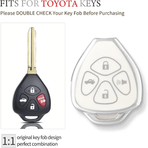 Miniatura 2 de OFFCURVE Funda para llavero de automóvil para Toyota, funda para llave de automóvil para Toyota 2009-2016 Venza/Camry 2007 2008 2009 2010