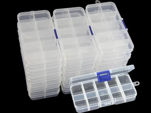 Miniatura 12 de Caja de almacenamiento de plástico transparente de 6 piezas con cierre hermético, contenedor organizador para lápices, rompecabezas, juguetes