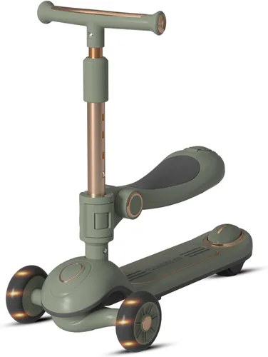 Miniatura 11 de 2-in-1 Toddler Scooter with Seat, First Scooter for Kids Ages 2–5, Sit-to-Stand Training Scooter, 3 Wheel Lean-to-Steer, Adjustable Handlebars
