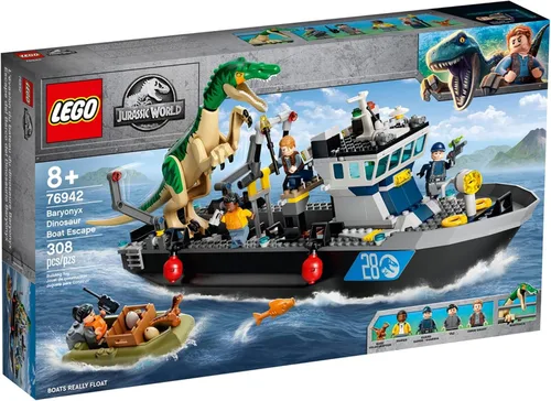 Miniatura 10 de LEGO Jurassic World Baryonyx Dinosaur Boat Escape 76942 Kit de construcción; juego de juguete genial para niños creativos; nuevo 2021 (308 piezas)