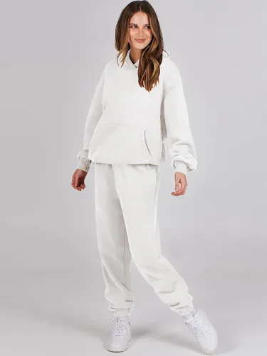 Miniatura 4 de Prinbara Conjunto de 2 piezas para mujer, conjunto de pantalones deportivos de gran tamaño, sudadera con capucha a juego, conjunto de descanso