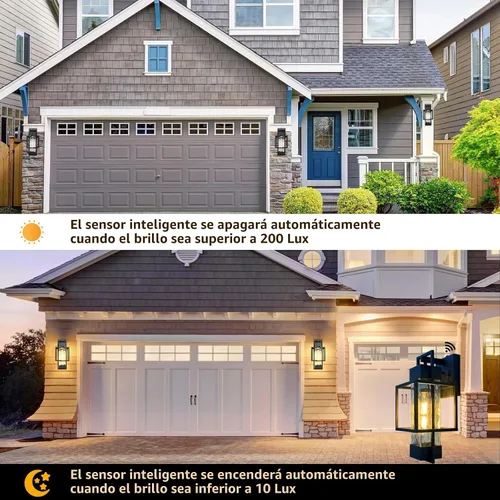 Miniatura 4 de PARTPHONER Luminarias Modernas para Exteriores con Sensor de Anochecer a Amanecer, Paquete de 2, Aplique de Pared Exterior de 15" Impermeable
