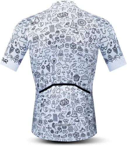Miniatura 111 de Nuevo Pro cremallera completa hombres ciclismo Jersey manga corta Riding Shirt USA