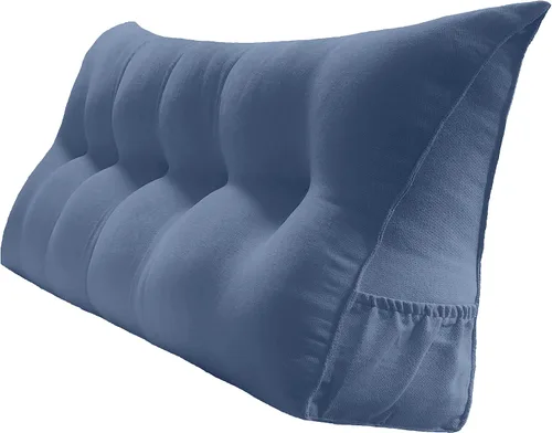 Miniatura 12 de Peachwell Almohada triangular de lectura para reposo en cama, cojín reforzador grande para cabecero, respaldo, almohada de cuña con funda extraíble