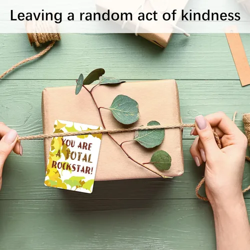 Miniatura 7 de 50 tarjetas inspiradoras únicas, mini tarjetas de notas de bondad motivacionales con citas de aliento, apreciación, gratitud, tarjetas