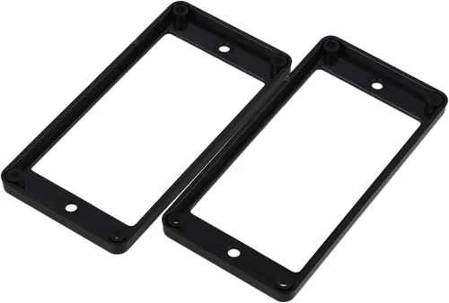 Miniatura 2 de lovermusic Lovermusic - Marco de anillos de montaje para pastilla humbucker plana de ABS para guitarra eléctrica, cuello y puente, color negro