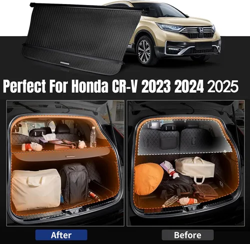 Miniatura 2 de GZSH Funda de Carga para Honda CRV 2023 2024 2025 con Aleta Extra Honda CRV Funda de Carga de Textura de Fibra de Carbono Compatible con Honda CRV