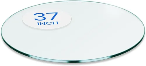 Miniatura 72 de Dulles Glass Superficie de Mesa de Vidrio Redonda de 12 Pulgadas - Templado - Superficie de Vidrio de 3/8 Pulgadas de Grosor, Pulido Plano Seguro