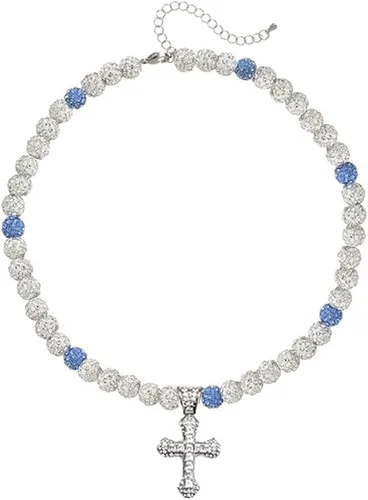 Miniatura 17 de Collar de béisbol – Collar de colección de hielo con cuentas de arcilla brillante con purpurina para hombres y niños, regalos geniales
