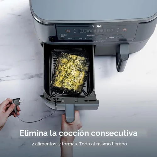 Miniatura 3 de Ninja Freidora de aire Foodi con termómetro Smart Cook Freír al aire 6 en 1, asar, hornear, deshidratar y más DualZone™ Match Cook & Smart