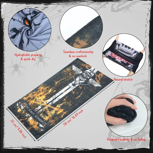Miniatura 2 de JaGely 30 Pieces Skull Neck Gaiters Scarf Elastic Independence Day Wrap Headband Bandana Face Mask for Women Men Sports