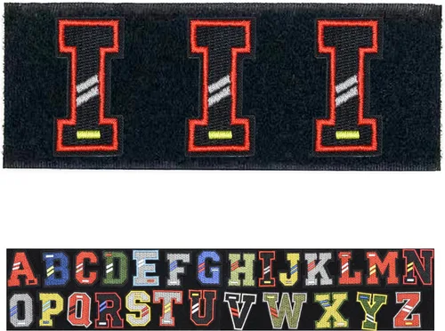 Miniatura 7 de Paquete de letras inglesas A-Z Parche táctico de moral, parche de gancho y bucle, juego de insignias bordadas del ejército, mochila, sombrero
