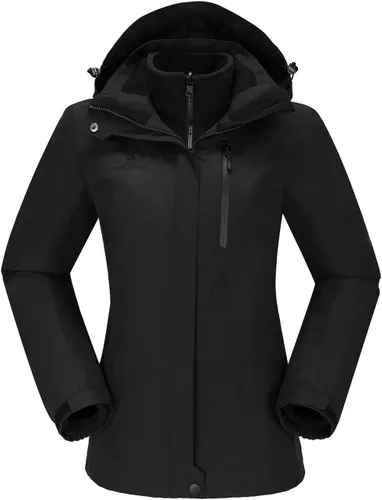 Miniatura 21 de CAMEL CROWN Chaqueta de esquí impermeable 3 en 1 para mujer, abrigo de invierno rompevientos, chaquetas de snowboard para lluvia, nieve, senderismo