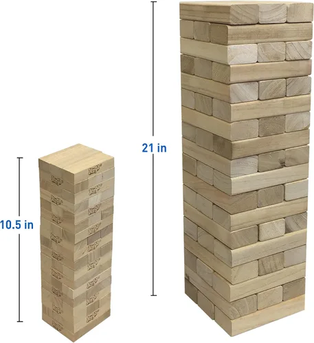 Miniatura 3 de easyGO grandes bloques de madera Stack & Tumble gigante Stacking & Tumble Tower Juego, Stacks a más de 4 pies de altura.