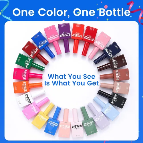 Miniatura 4 de Hema Tpo Free Gel Nail Polish Set - 24 Colores 18ml Juego de Esmalte de Uñas en Gel para Principiantes con 6 Piezas de Capa Base Mate y Brillante