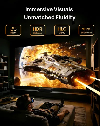 Miniatura 10 de WEMAX Nova Pro Proyector de Tiro Ultra Corto 4K, TV Láser ALPD de 150", Smart Google TV, 2100 Lúmenes ISO, Dolby Audio DTS-HD, Proyector UST