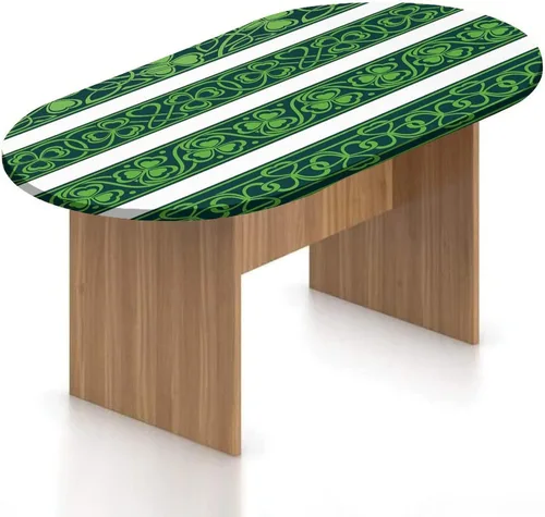 Miniatura 22 de Mantel ovalado ajustable italiano de poliéster elástico, mantel ajustable con estampado de paredes de Pienza en la Toscana, se adapta a mesas