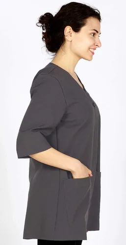 Miniatura 4 de Judi - Bata de salón profesional, chaqueta de estilista, uniforme de cosmetología, a prueba de lejía