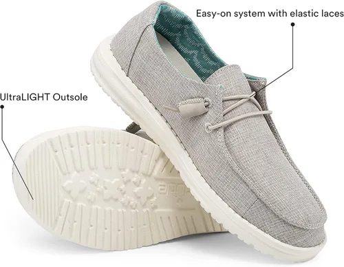 Miniatura 4 de Hey Dude - Mocasines Wendy de tela chambray para mujer