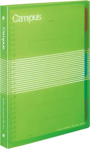 Miniatura 8 de KOKUYO Campus B5 Cuaderno de carpetas con 5 separadores de pestañas, cubierta de PP, 26 agujeros, capacidad de 100 hojas, azul, importación de Japón