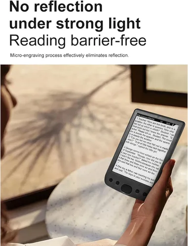 Miniatura 3 de Lector de libros electrónicos, librería de bolsillo, lector de pantalla táctil HD de 6 pulgadas, portátil y amigable para los ojos