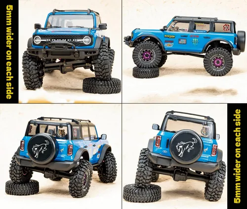 Miniatura 6 de Piezas de actualización de ensanchamiento del eje para TRX4M, 0.197 in más anchas en cada lado (delantero y trasero), piezas de actualización