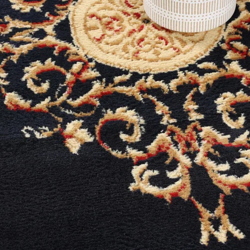 Miniatura 4 de Superior Alfombra de interior, cubierta de alfombra de felpa, medallón oriental tradicional, perfecta para pasillo, entrada, sala, comedor, Azul