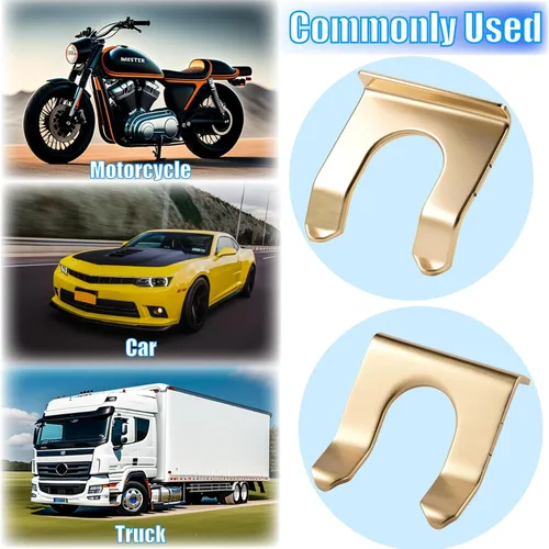 Miniatura 6 de 10 piezas de clips de línea de freno, clips de línea de freno de metal en forma de U, retenedor de línea de freno, soporte de manguera de freno, 10