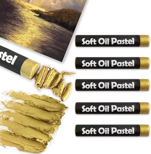 Juego de 5 piezas de pasteles suaves al óleo cremosos y vibrantes de color crema para artistas, juego de suministros de arte para profesionales, 5