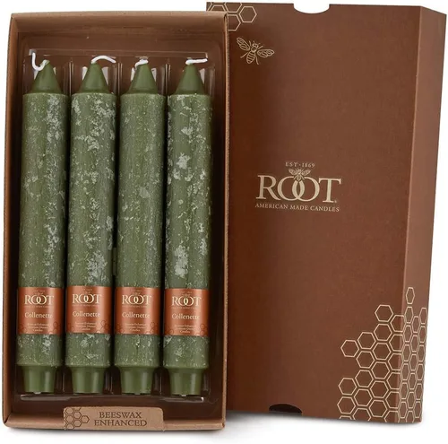 Miniatura 26 de Root Candles Juego de 4 velas sin perfume para cena, sin goteo, con cera de abeja mejorada, Timberline™ Collenette, en caja, de 7 pulgadas