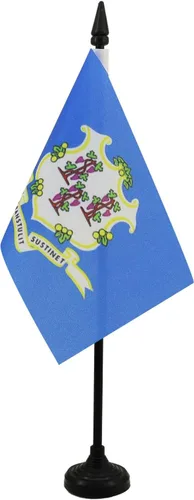 Miniatura 24 de Bandera de mesa de Colorado de 4 x 6 pulgadas, bandera de escritorio del estado de Colorado de EE. UU., 5.9 x 3.9 in, palo y base de plástico negro