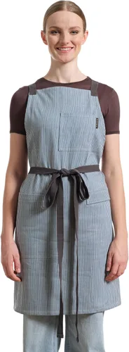 Miniatura 2 de MEEMA Cooking Aprons for Women with Pockets Comfortable One Size Fits All Upcycled Adjustable Cross Back Aprons for Men