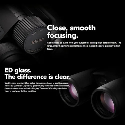 Miniatura 3 de Nikon Monarch M5 8 x 42 (16767) - Paquete de prismáticos negros con lápiz de lente y paño para lentes, binoculares compactos para adultos para caza