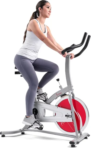 Sunny Health & Fitness Smart Magnetic Indoor Cycling Bike, Stationary Exercise Cardio Equipment, Free SunnyFit Training App