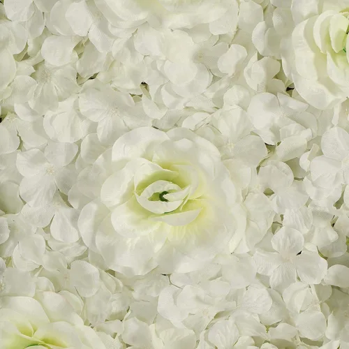 Miniatura 3 de Enova - Tapete de pared de flores artificiales de hortensias y rosas de 11 pies cuadrados, paquete de 4, telón de fondo de flores de follaje