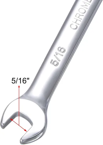 Miniatura 4 de uxcell Llave combinada de trinquete de 5/16 pulgadas SAE 72 dientes Herramientas de llave de trinquete de 12 puntos, Cr-V