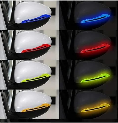 Cinta adhesiva TRUE LINE reflectante para coche, para indicador de advertencia para retrovisor lateral, indicador de seguridad Amarillo