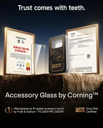 Miniatura 9 de SMARTDEVIL Corning™ Protector de pantalla accesorio para iPhone 17 - Diseño de alineación OnePress, vidrio templado reforzado 10H con precisión