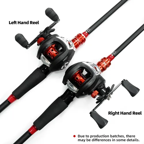 Miniatura 6 de Kilitn Combo de Caña de Pescar y Carrete, Combo de Baitcasting Carrete de Baitcast, 6 Pies 7 Pies 2 Piezas, Caña de Fibra de Carbono Envuelta