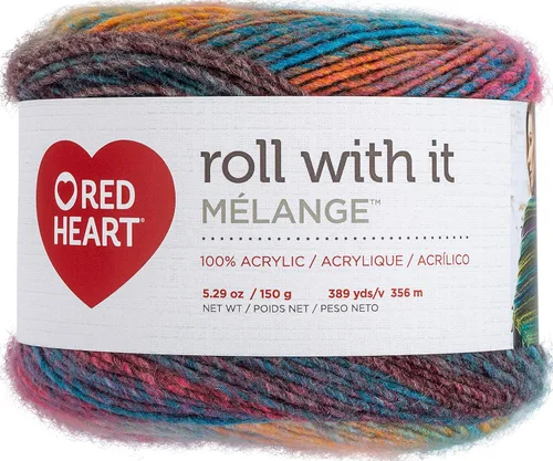 Miniatura 36 de Red Heart Roll with It Sparkle - Hilo de amatista – Paquete de 3 unidades de 5.29 oz/5.3 onzas, mezcla acrílica, 4 medianos (peinado), 561 yardas