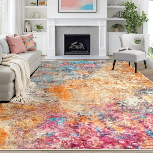 Miniatura 82 de 5x7 Area Rugs for Living Room Rug Washable: Abstract Rug for Dining Room Bedroom Carpet Non Slip 5 by 7 Indoor Modern Nursery Home Office Beige