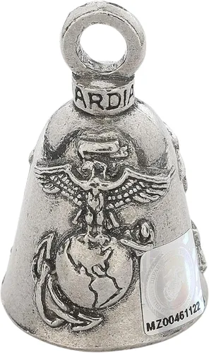 Miniatura 22 de Guardian Bell Campana patriótica de buena suerte con llavero y bolsa de regalo de terciopelo negro Campana de motocicleta Peltre sin plomo