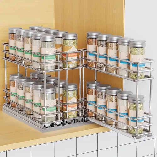 Miniatura 16 de Mystozer Organizador de especias extraíble para gabinete, estante de especias deslizante, organizador de gabinete de especias fácil de instalar, 2.5
