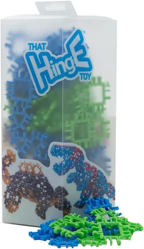 Miniatura 14 de That Hinge Toy - Juego de 82 piezas azul + rosa, animal + más juguete de construcción STEM
