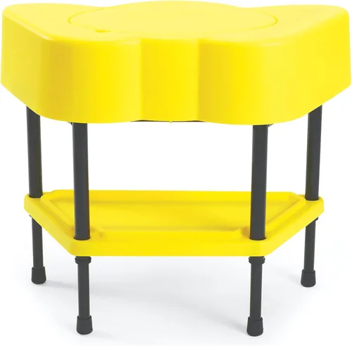 Children's Factory AFB5100PY - Mesa sensorial para niños pequeños con tapa, altura ajustable, arena y agua, equipo de juego para interiores y