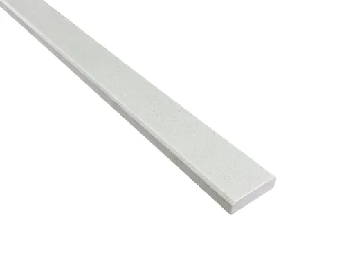 Miniatura 6 de 2 x 36 pulgadas Umbral de mármol de ingeniería de doble biselado para transiciones de piso (blanco brillante)