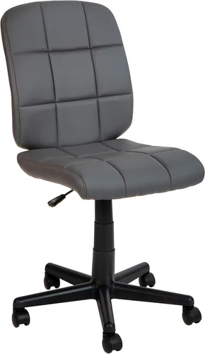 Miniatura 14 de Flash Furniture - Silla giratoria de respaldo medio de vinilo, acolchada, color negro Púrpura