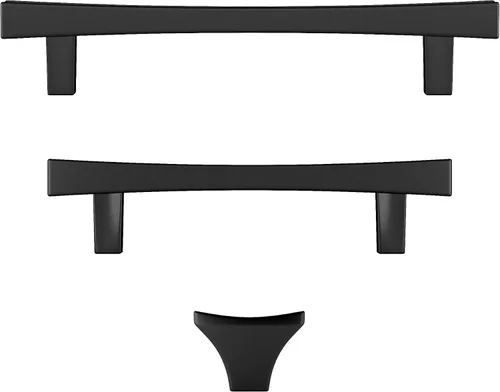 Miniatura 7 de Richelieu Hardware BP722796900 Westmount Collection - Tirador rectangular de transición de centro a centro, color negro mate, para cocina, baño