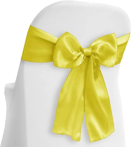 Miniatura 6 de Lann's Linens - 10 elegantes lazos de satén para fundas de silla de boda/fiesta - Banda con lazo para el respaldo de la silla - Negro