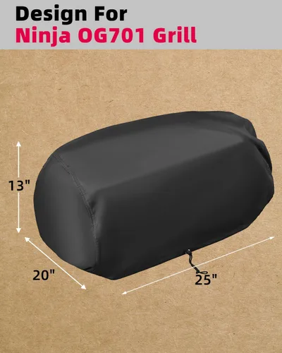 Miniatura 2 de Funda de parrilla para parrilla Ninja Woodfire al aire libre, cubierta impermeable para barbacoa Ninja OG701 OG751 (Serie OG700), tela Oxford 600D